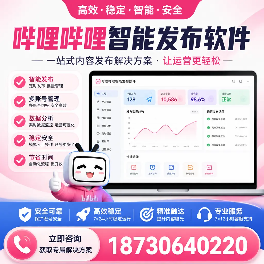 哔哩哔哩智能发布软件选型对比:哪个更适合 怒江 的你?